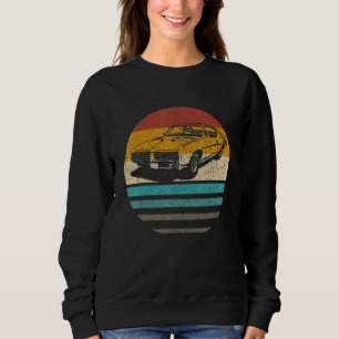 Retro Zonsondergang Auto Graphic - Mannen Vrouwen Trui