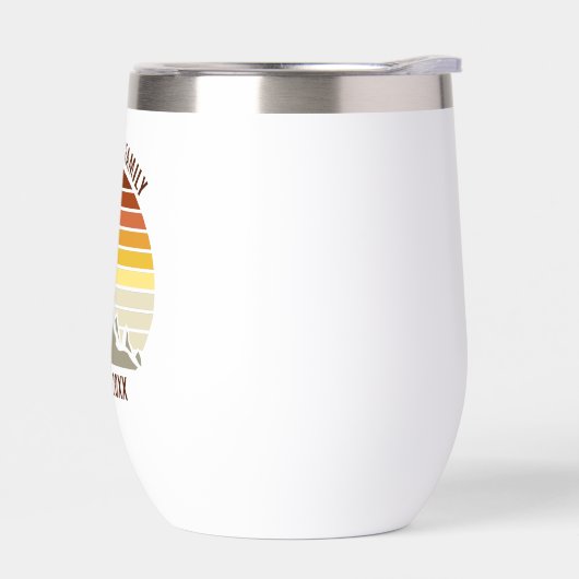 Retro Zonsondergang Berg Familiebijeenkomst Aanden (Links)