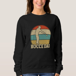 Retro Zonsondergang Bocce Papa Bocce Bal Speler F Trui