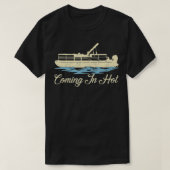  retro zonsondergang die in hete pontonboot komen t-shirt (Design voorkant)