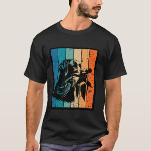 Retro Zonsondergang Eend Jacht Ontwerp Lange Mouw T-shirt