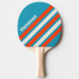 Retro Zonsondergang Getijde Rush Geschuinde Strepe Tafeltennisbatje