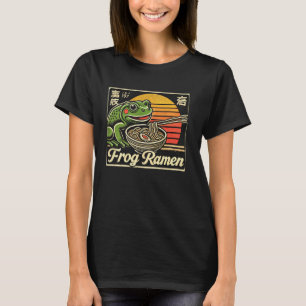 Retro Zonsondergang Japanse Kunst Noedel Liefhebbe T-shirt
