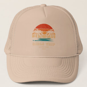 Retro zonsondergang Meisjes reis bachelorette Matc Trucker Pet