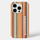 Retro zonsondergang monogram strepen lijnen boho Case-Mate iPhone case (Achterkant)