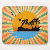 Retro zonsondergang Sky on Fire Muismat (Voorkant)