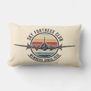 Retro Zonsondergang Vintage B-17 Luchtvaart Kussen