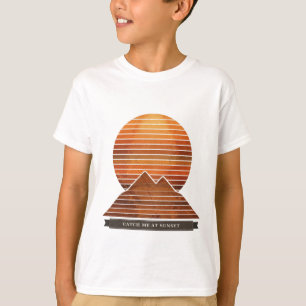 Retro zonsondergang voor kinderen "Catch Me At Sun T-shirt