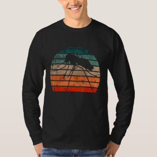 Retro Zonsondergang Zomer Mosquito Insect Bug T-shirt