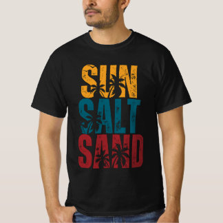 retro Zout Zandvogels & palmbomen zee T-shirt