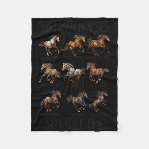 retro zoveel paarden zo weinig tijd fleece deken