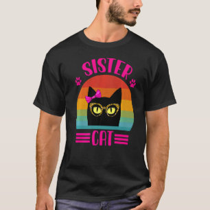 Retro Zus Kat Met Luipaard Bril Kat T-shirt