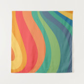 Retro zwaait kleurrijk 60 jaar wandkleed (Voorkant)