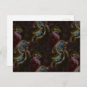 Retro zwart atomisch Abstract Briefkaart (Voorkant / Achterkant)