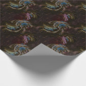 Retro zwart atomisch Abstract Cadeaupapier (Hoek)