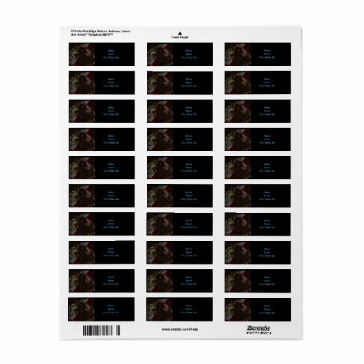 Retro zwart atomisch Abstract Etiket (Full Sheet)