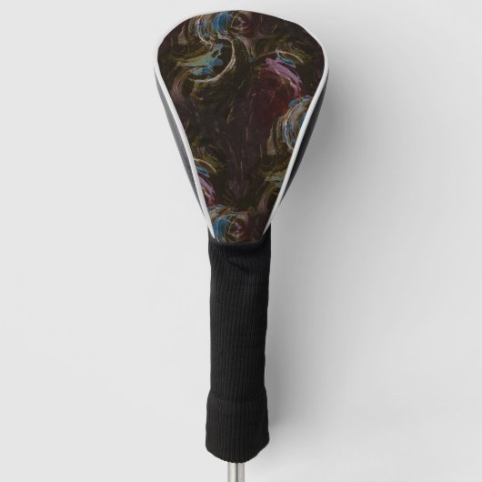 Retro zwart atomisch Abstract Golfheadcover (Voorkant)