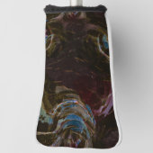 Retro zwart atomisch Abstract Golfheadcover (Draai 90)