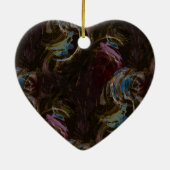 Retro zwart atomisch Abstract Keramisch Ornament (Achterkant)