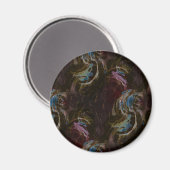 Retro zwart atomisch Abstract Magneet (Voorkant / Achterkant)