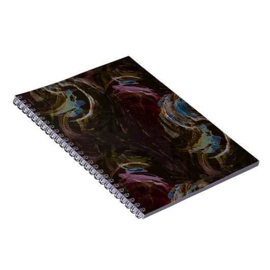 Retro zwart atomisch Abstract Notitieboek (Rechterzijde)