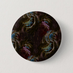 Retro zwart atomisch Abstract Ronde Button 5,7 Cm