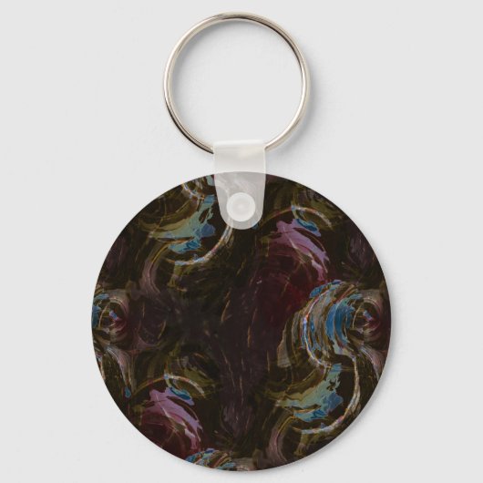 Retro zwart atomisch Abstract Sleutelhanger (Voorkant)