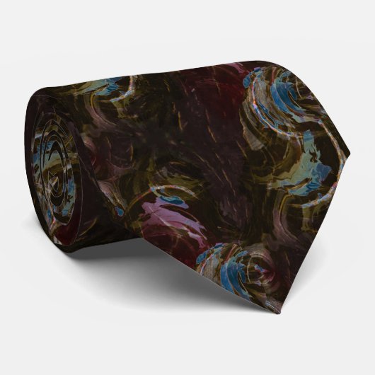 Retro zwart atomisch Abstract Stropdas (Opgerold)