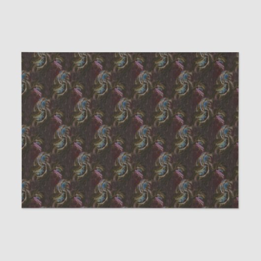 Retro zwart atomisch Abstract Tissuepapier (Voorkant)