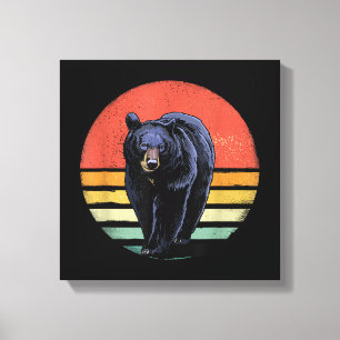 Retro zwart Beer Canvas Afdruk