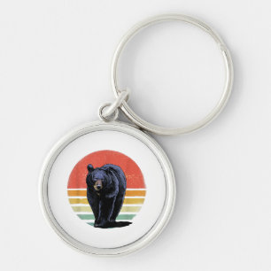 Retro zwart Beer Sleutelhanger