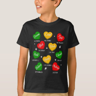 Retro Zwart Geschiedenis Hart Droom Als Martin Vro T-shirt