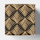 Retro Zwart Goud Art Deco Gatsby Trouwfeest Bedankdoosjes (Bovenkant)