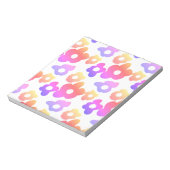 Retro Zwart Regenboog Kleurrijke Bloemen Patroon Notitieblok (Gedraaid)