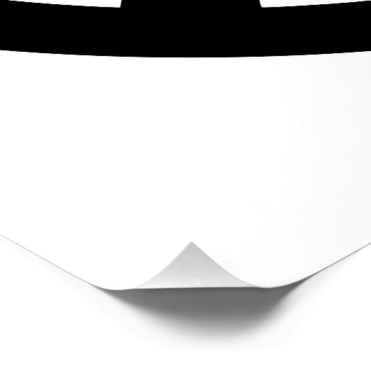 Retro Zwart Vredessymbool Perfect Poster (Hoek)