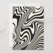 Retro zwart wervelpatroon Abstract Kaart (Achterkant)