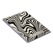 Retro zwart wervelpatroon Abstract Notitieboek (Rechterzijde)