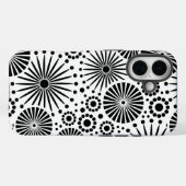 Retro zwart-wit bloemen iPhone 5 Hoesje (Achterkant (horizontaal))