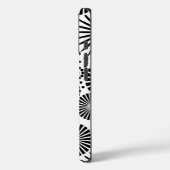 Retro zwart-wit bloemen iPhone 5 Hoesje (Achterkant / Links)