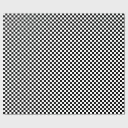 Retro Zwart-wit Checkerboard Cadeaupapier (Vlak)