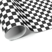 Retro Zwart-wit Checkerboard Cadeaupapier (Rol Hoek)