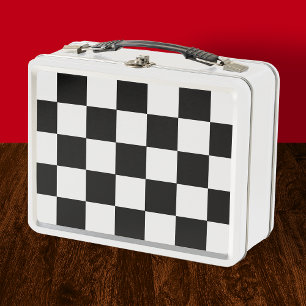 Retro Zwart-wit Checkerboard Drinkonderzetters