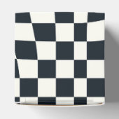 Retro zwart wit geruit geruit geruit bedankdoosjes (Bovenkant)