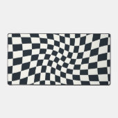 Retro zwart wit geruit geruit geruit bureaumat (Voorkant)