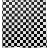 Retro zwart-wit geruite patroon douchegordijn (Voorkant)