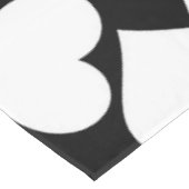 Retro zwart-wit hartpatroon tafelkleed (Gekanteld)