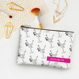 Retro zwart-wit Martini Glas Gepersonaliseerd Etui