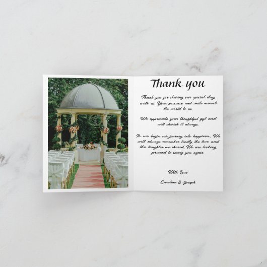 Retro Zwart & Wit Parels Twee Afbeeldingen Bedankt Kaart (Binnen)