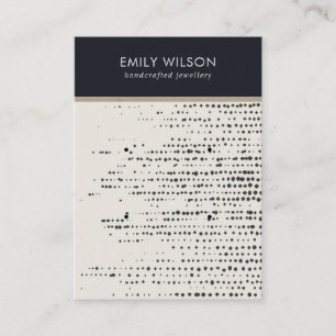 RETRO ZWART WIT STIPPEN 2 STUD OORBEL DISPLAY KAAR VISITEKAARTJE