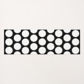 Retro Zwart-wit Stippen Pattern Yogamat (Achterkant (horizontaal))